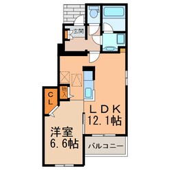 クラールⅠ（宮町）の物件間取画像